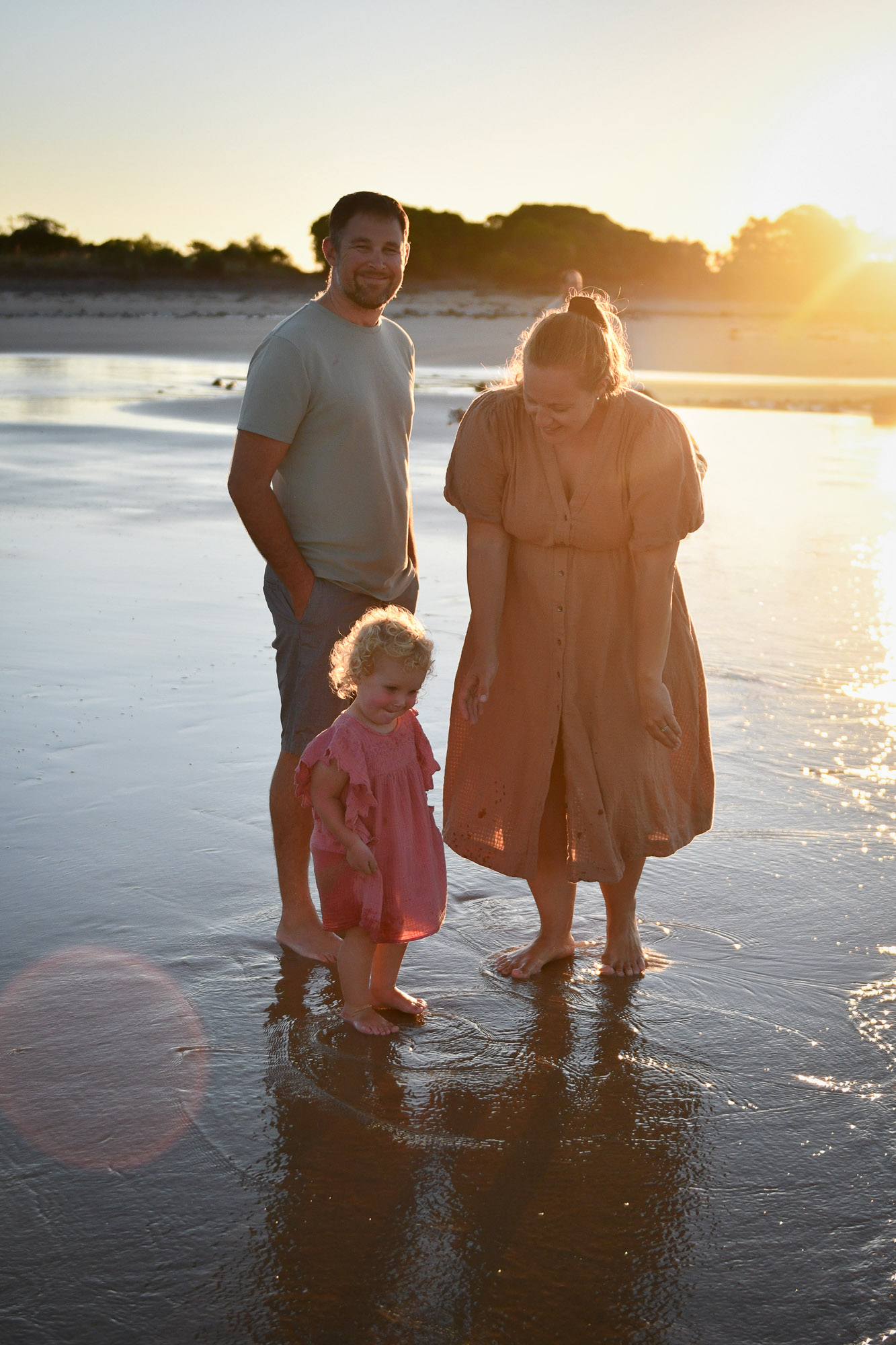Family session capturing real, natural moments in Tasmania