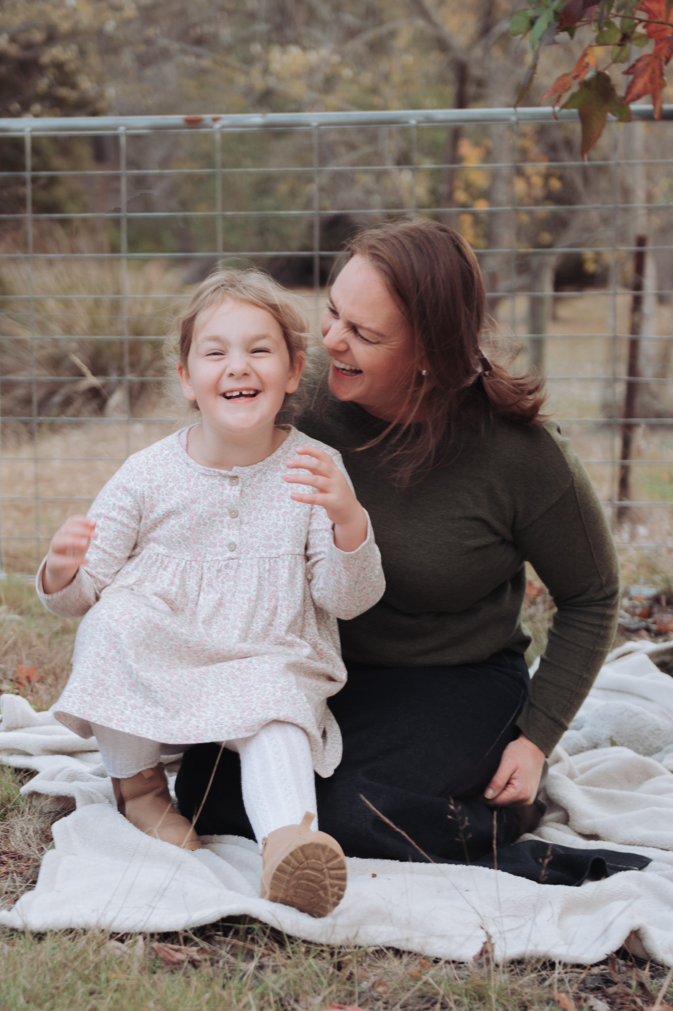 Family session capturing real, natural moments in Tasmania