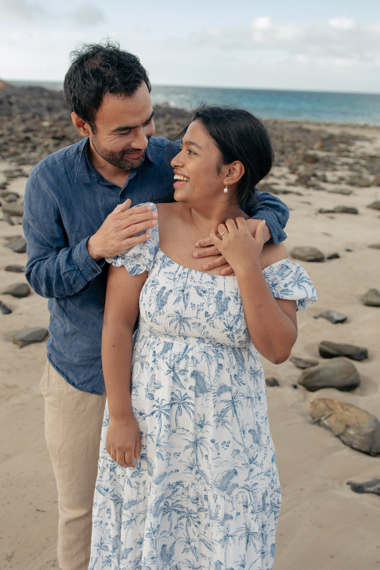 Family session capturing real, natural moments in Tasmania