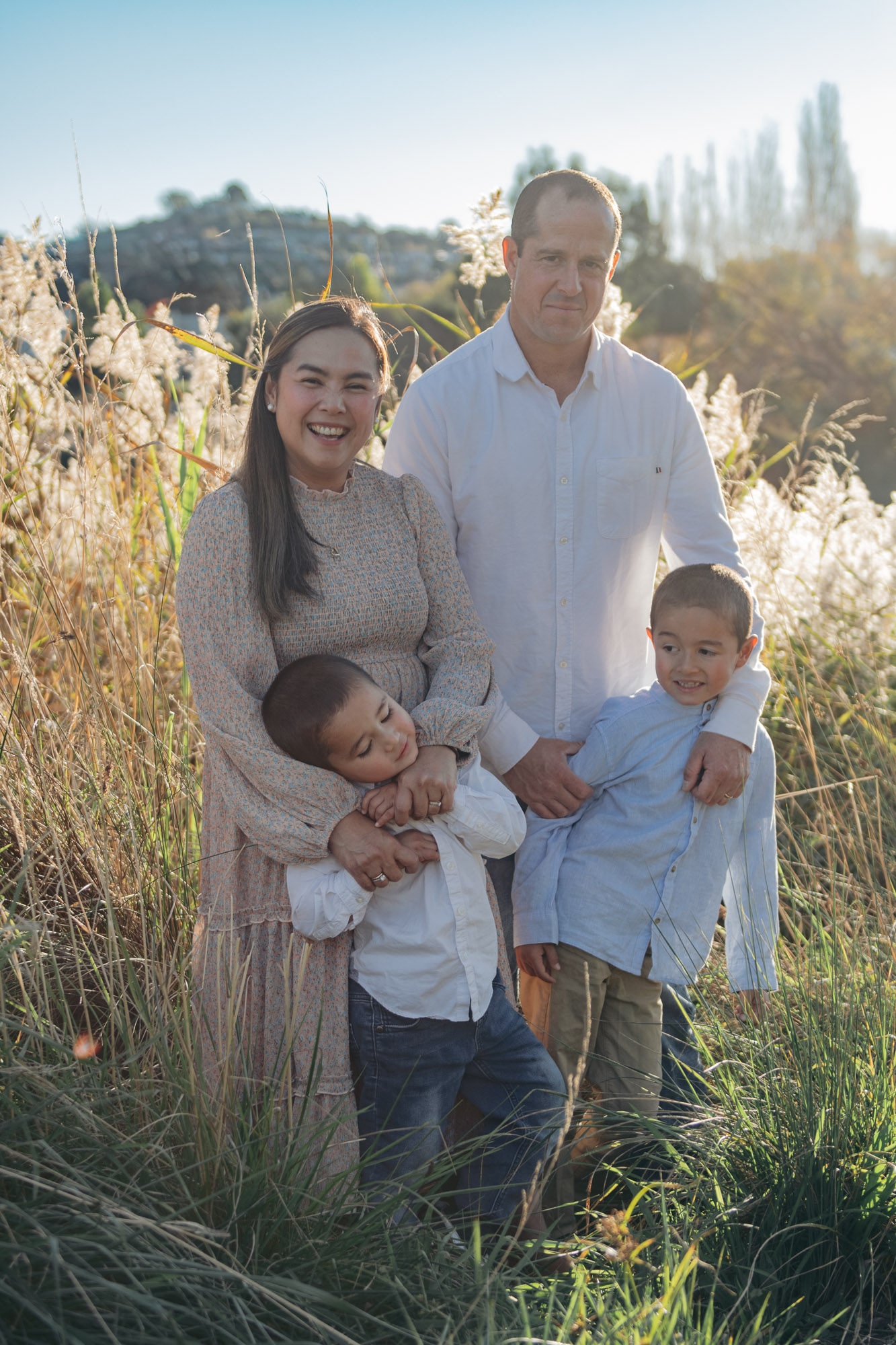 Family session capturing real, natural moments in Tasmania