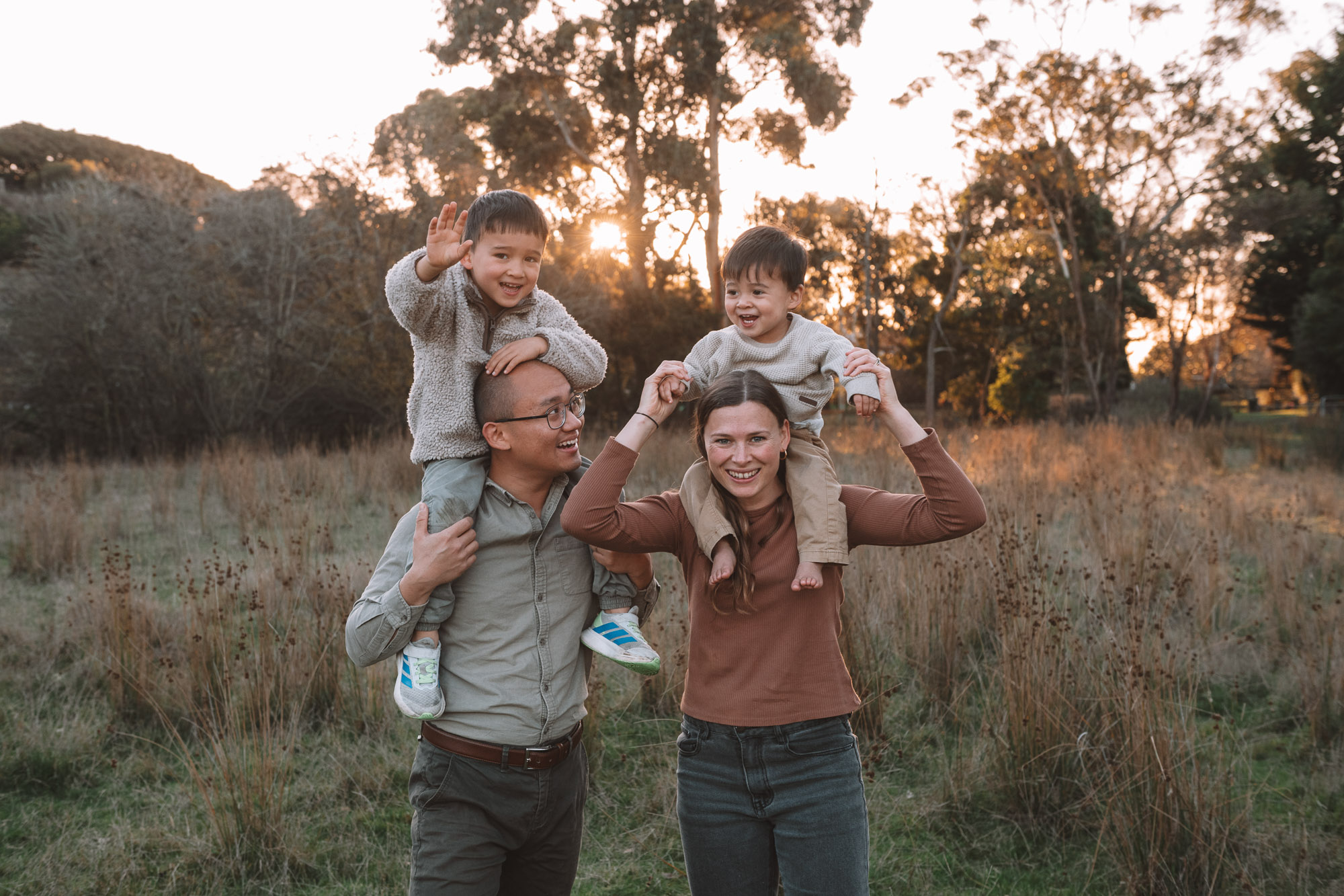 Family portrait session in northern Tasmania
