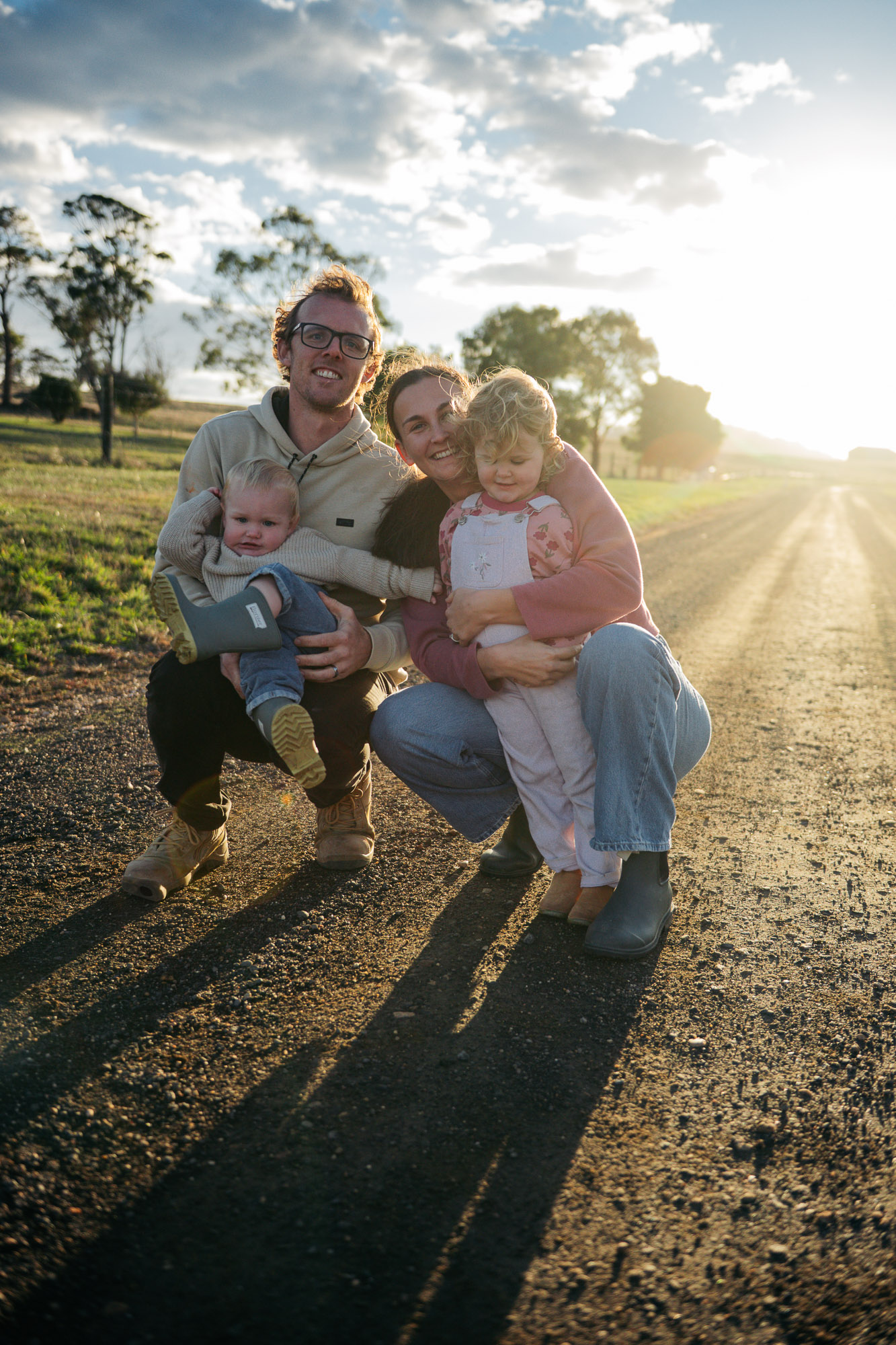 Family session capturing real, natural moments in Tasmania